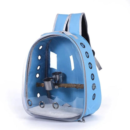 Bird Backpack with Perch and Feeder 
