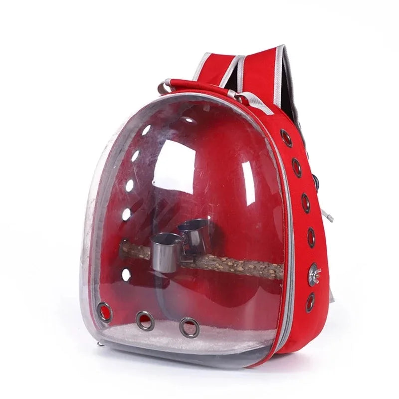 Bird Backpack with Perch and Feeder 