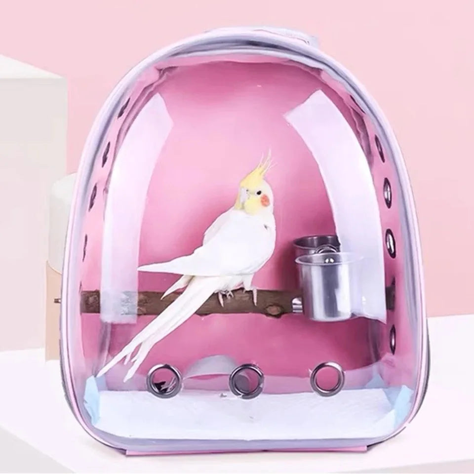 Bird Backpack with Perch and Feeder 