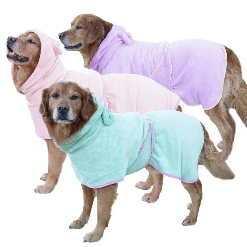 Wrap-Style Quick-Drying Dog Bathrobe