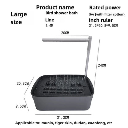 Bird Bathtub and Shower