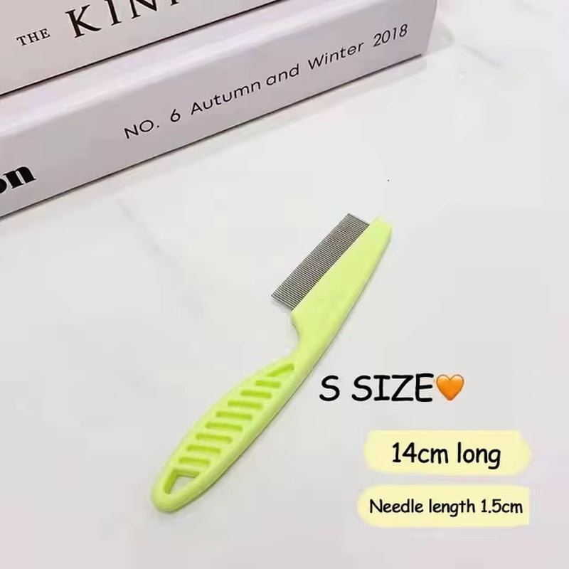 1/2Pc Pet Hair Shedding Comb Stainless Steel Flea Comb for Cat Dog Pet Comfort Flea Hair Grooming Comb Dog Brush Grooming Tools