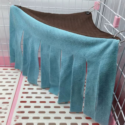 Cozy Tassel Strip Hammock Tent for Small Pets - Perfect Hideaway for Guinea Pigs, Hamsters, and Hedgehogs!