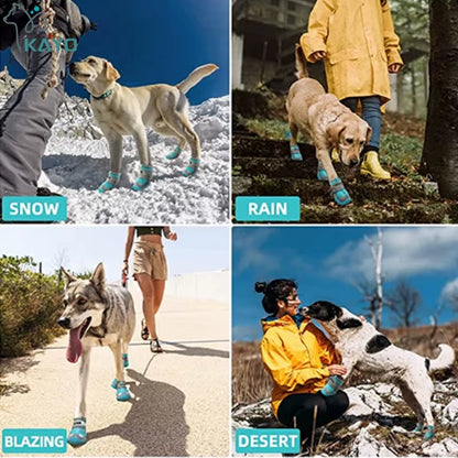 4Pcs/Set Dog Shoes 