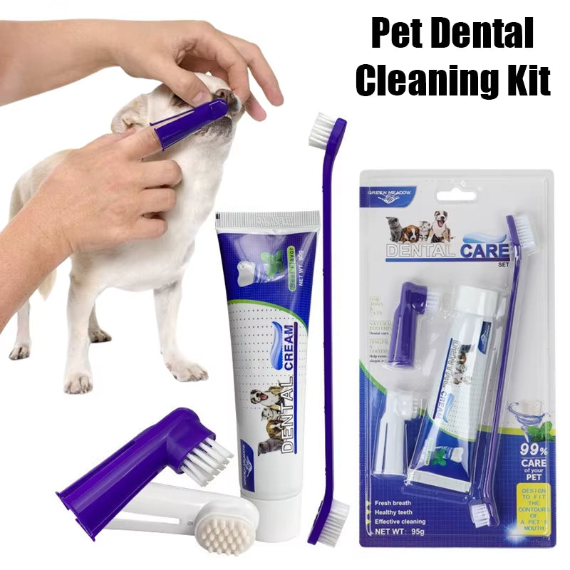 Pet Toothbrush Toothpaste Finger Set 
