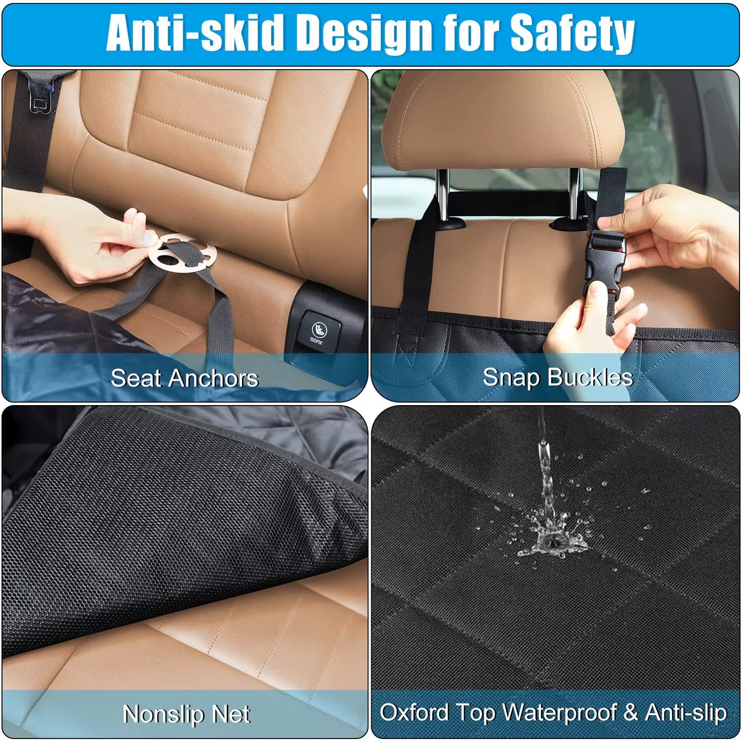 Waterproof  Dog Car Seat Cover 