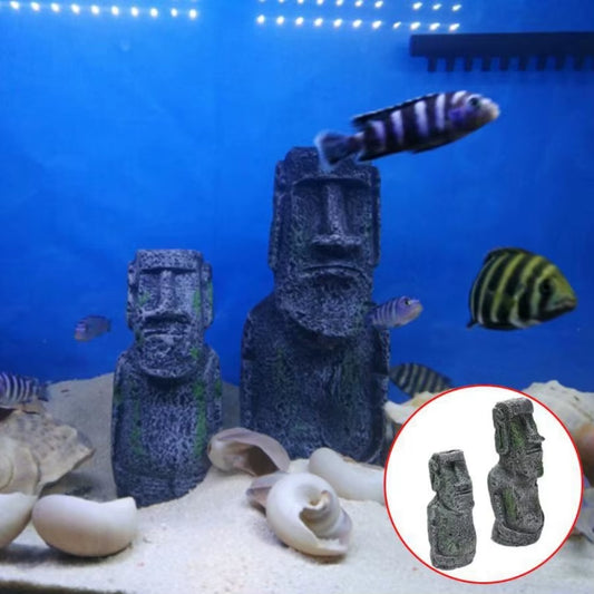 Easter Island Stone Aquarium Decoration