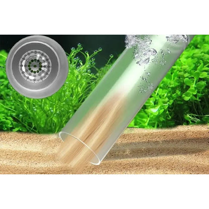 Circular filter intake on the aquarium gravel vacuum