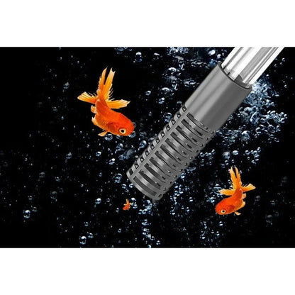Protective fish guard on the aquarium siphon intake