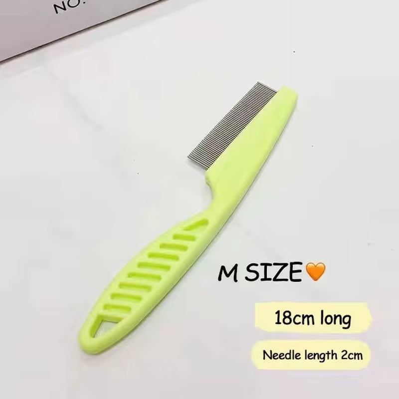 1/2Pc Pet Hair Shedding Comb Stainless Steel Flea Comb for Cat Dog Pet Comfort Flea Hair Grooming Comb Dog Brush Grooming Tools