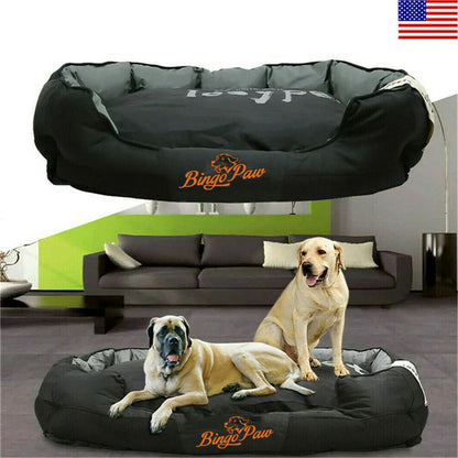 BingoPaw waterproof bolster dog bed