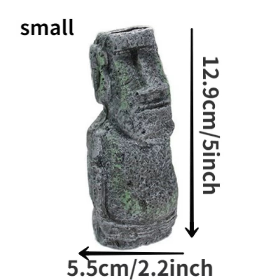 Easter Island Stone Aquarium Decoration