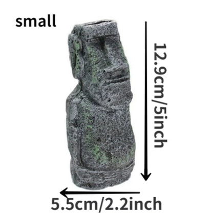 Easter Island Stone Aquarium Decoration