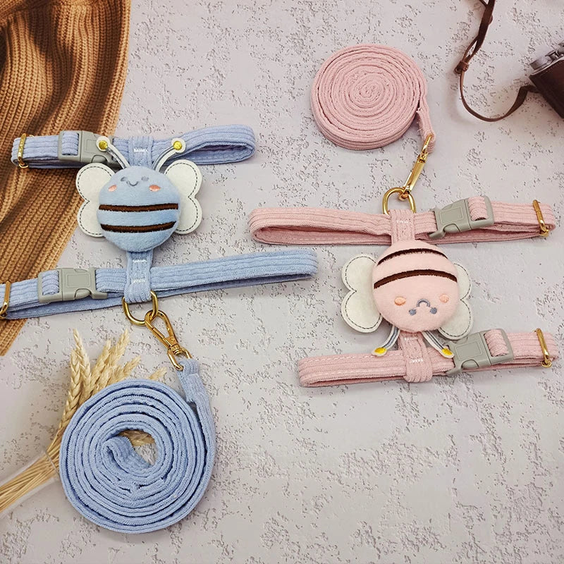Cute Dog and Cat Harnesses&Leash Set