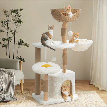 Flower Cat Tower with Condo