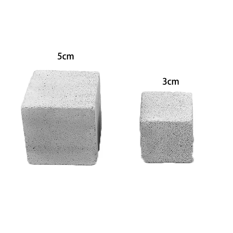 Small and large natural mineral chew stone sizes