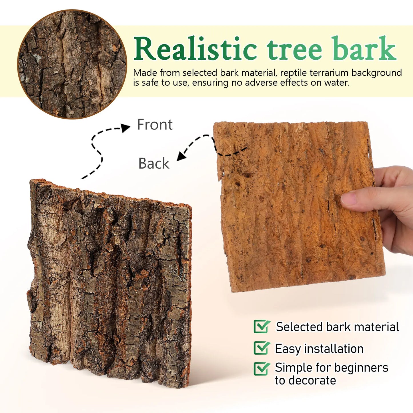 Background Cork Bark Tank Decor