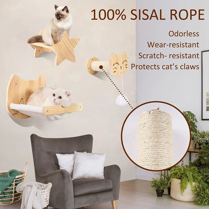 Wall-Mounted Cat Stairs