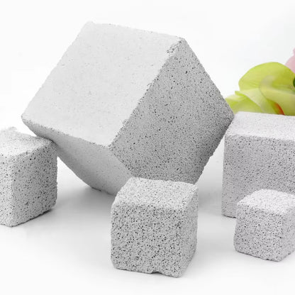 Two sizes of natural mineral chew stone