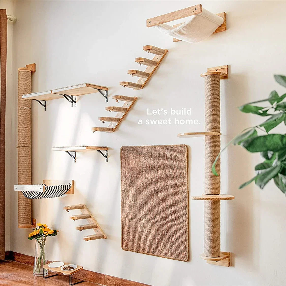 Wall-Mounted Cat Stairs