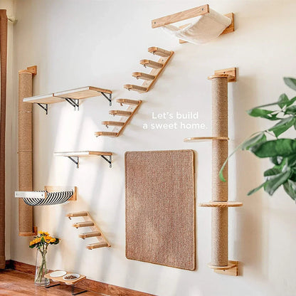 Wall-Mounted Cat Stairs