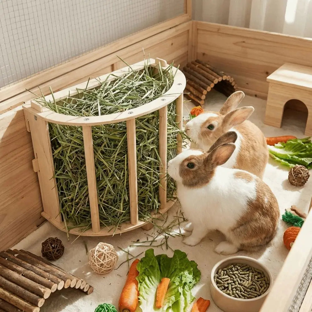 Wooden Hay Feeder for Rabbits & Guinea Pigs — main product view