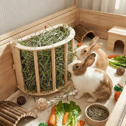 Wooden Hay Feeder for Rabbits & Guinea Pigs — main product view