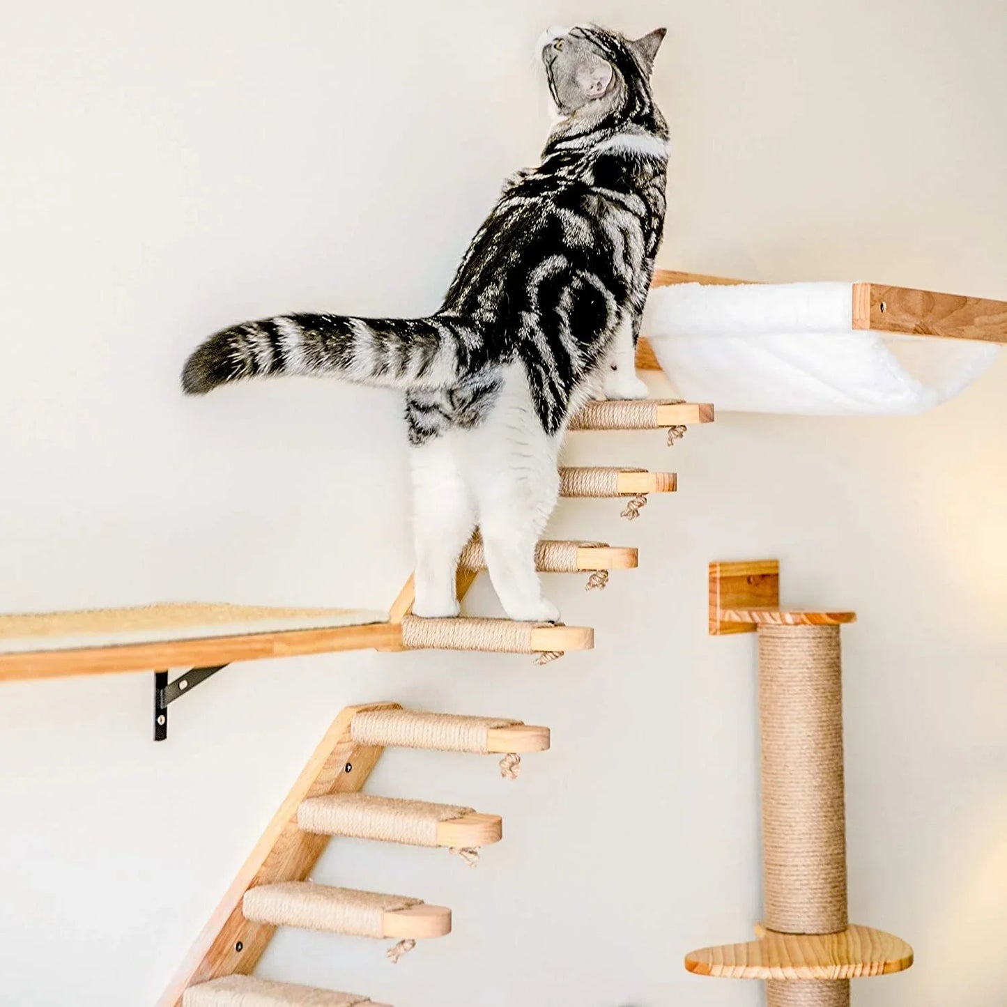 Wall-Mounted Cat Stairs
