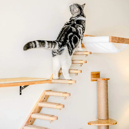 Wall-Mounted Cat Stairs