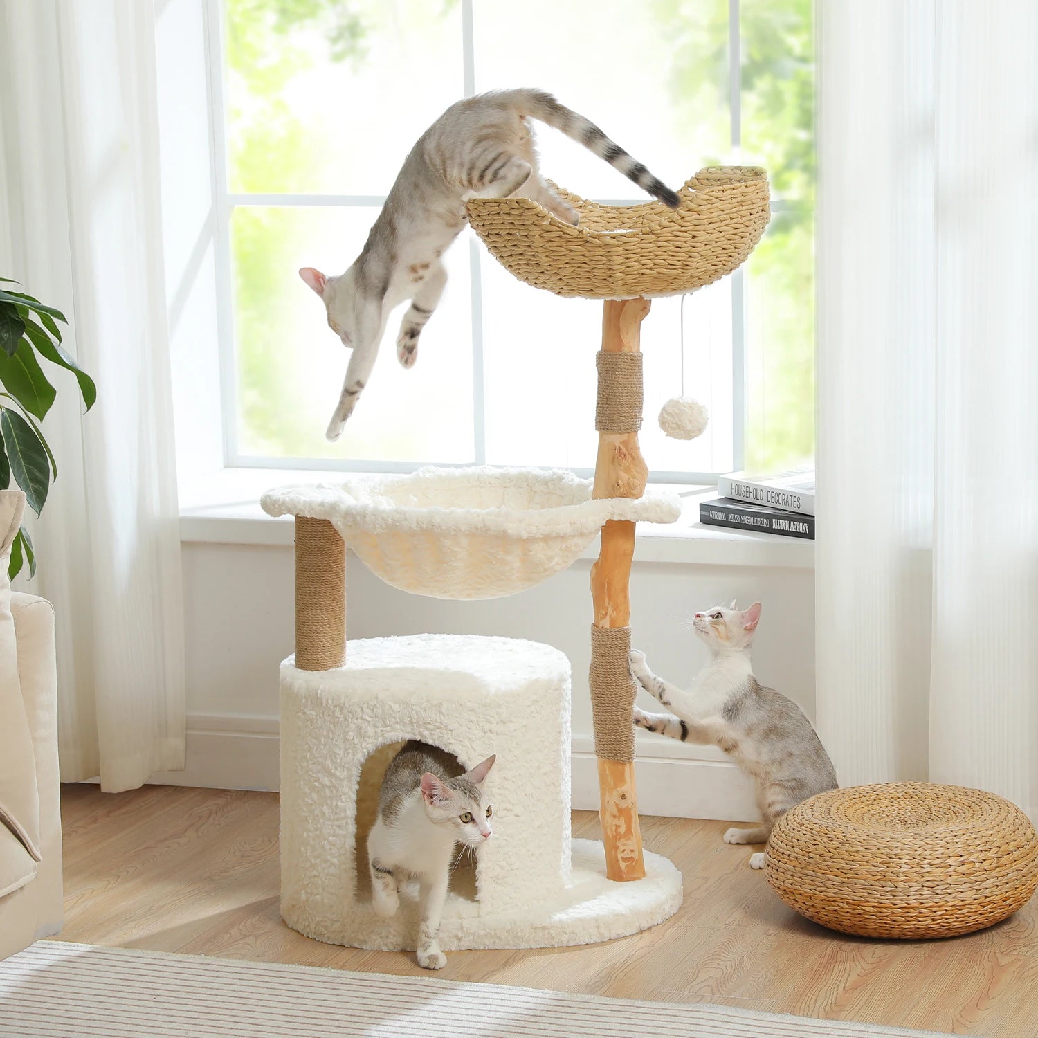 Flower Cat Tower with Condo