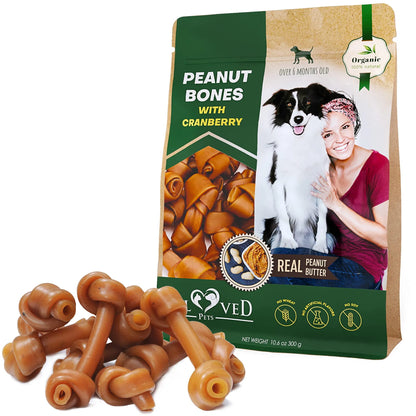 Peanut Butter Bones with Cranberry 