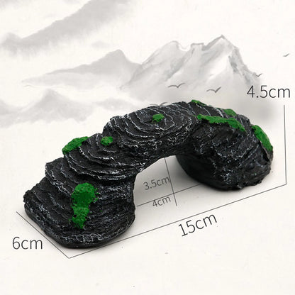Small double-arch rock aquarium ornament