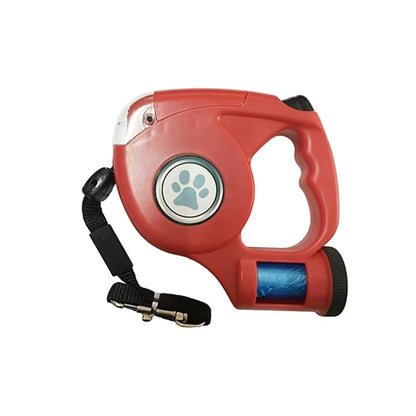 LED Dog Leash with Garbage Bag 