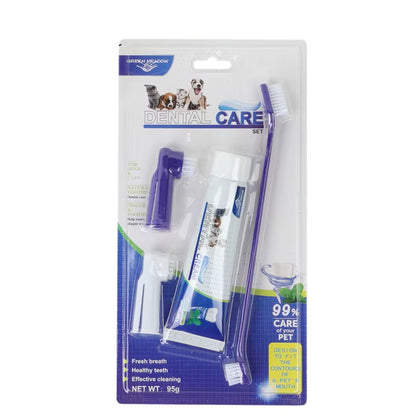 Pet Toothbrush Toothpaste Finger Set 