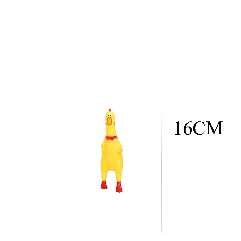 Squeaky Screaming Chicken Pet Toy 