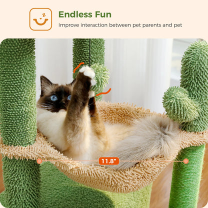 4-In-1 Cactus Cat Tree 