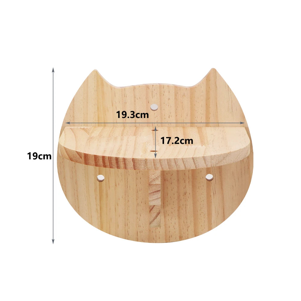 Cat Wall Climbing Shelf & Scratching Post Ladder - Cozy Hideaway Bed & Tree Tower Pet Furniture