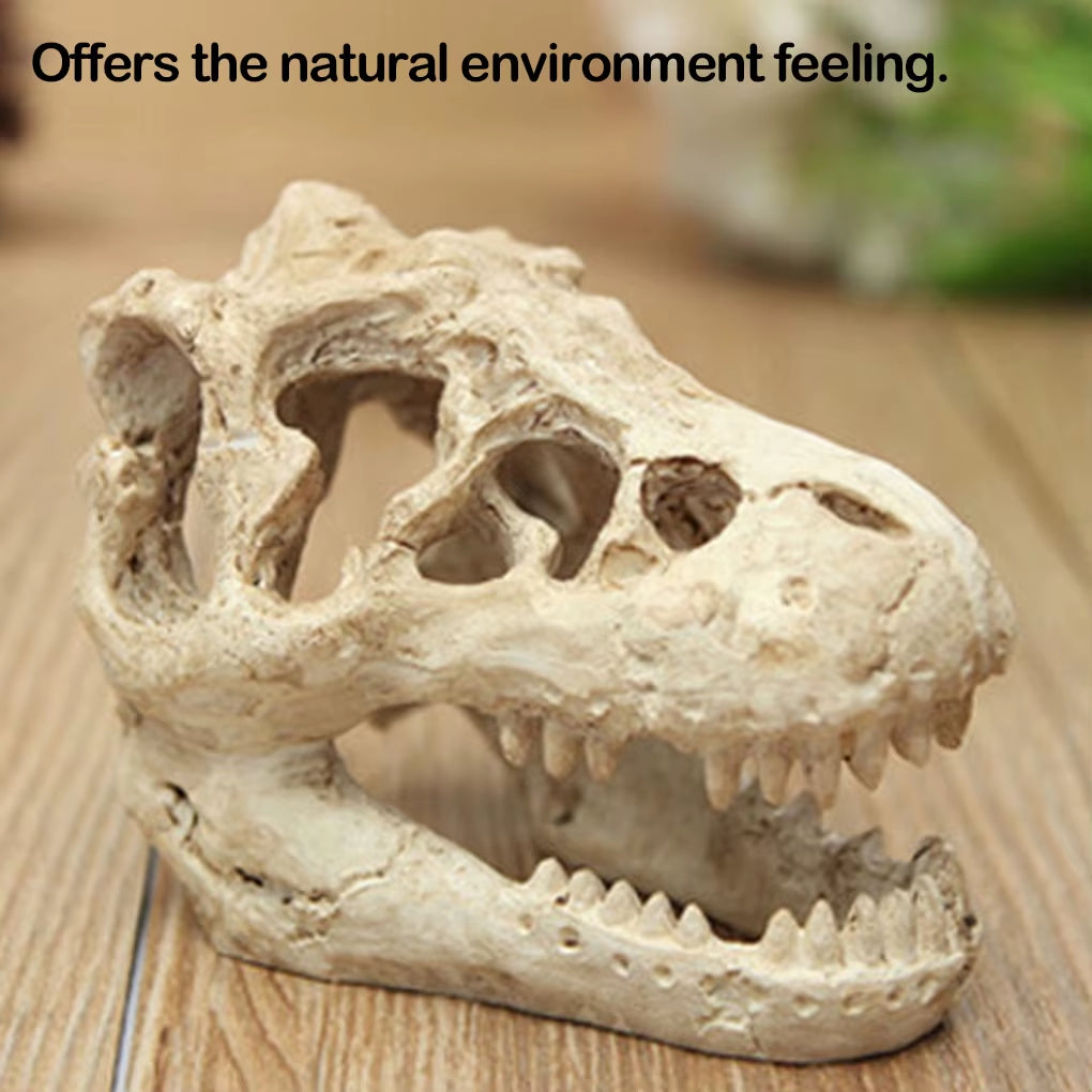 Stunning Dragon Resin Crocodile Skull Aquarium Decoration - Unique Fish Tank Ornament for Terrariums