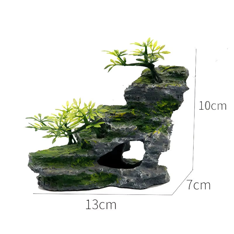 Stunning Large Resin Aquarium Rockery Decoration - Transform Your Fish Tank with Beautiful Landscape Accessories