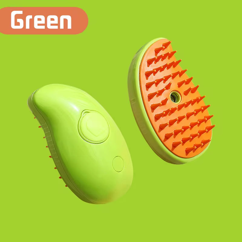 3-in-1 Electric Pet Grooming Brush with Spray - Cat & Dog Hair Removal, Massage & Comb