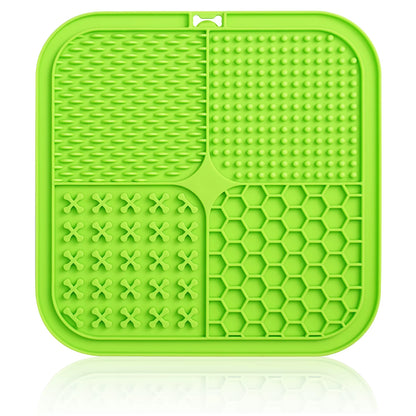 Dog Lick Mat with Suction Cups Slow Feeders Licking Pet Anxiety Relief Cat Training for Food, Yogurt, Peanut Butter