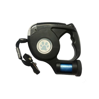 LED Dog Leash with Garbage Bag 
